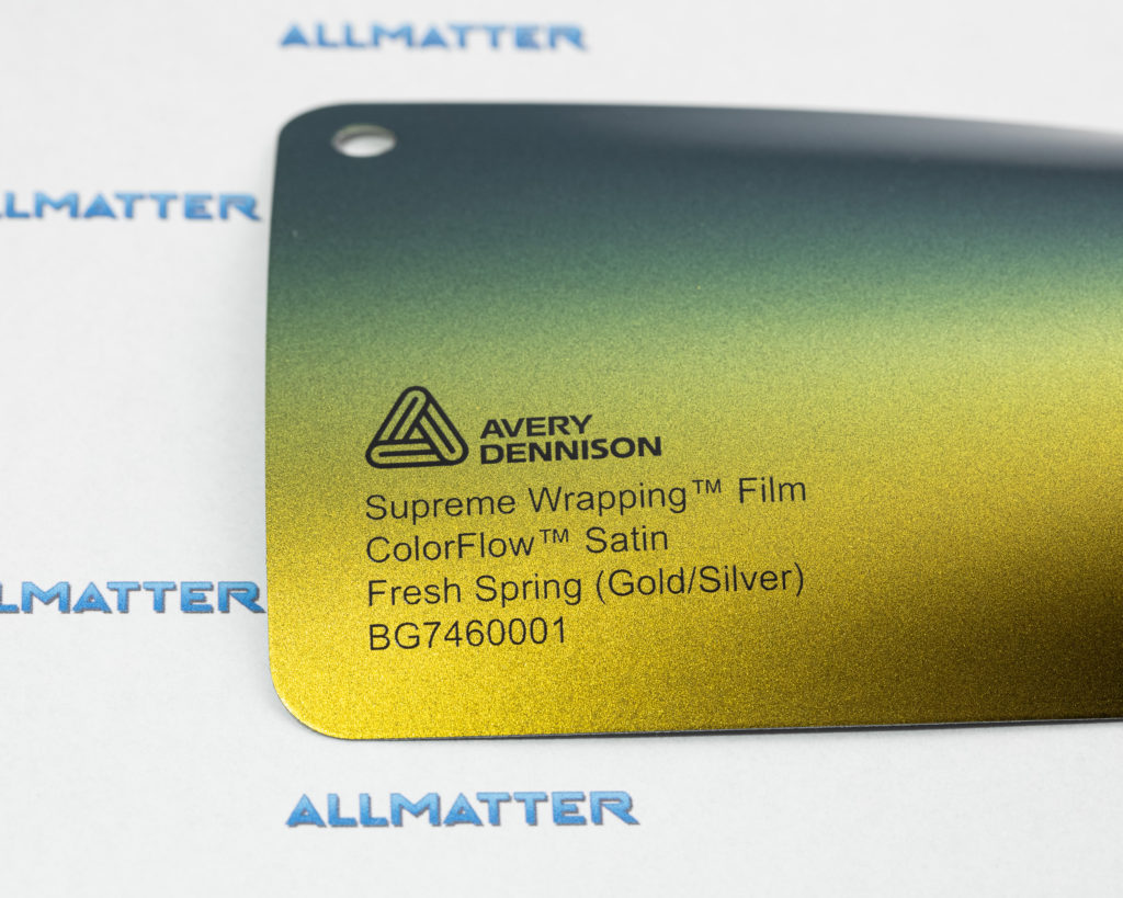Próbka folii do oklejania w kolorze Fresh Spring (złoto/srebro)