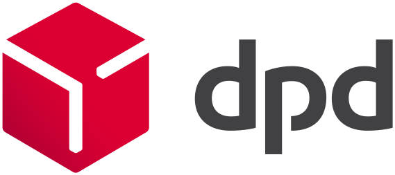 Logo DPD w czerwonym i szarym kolorze