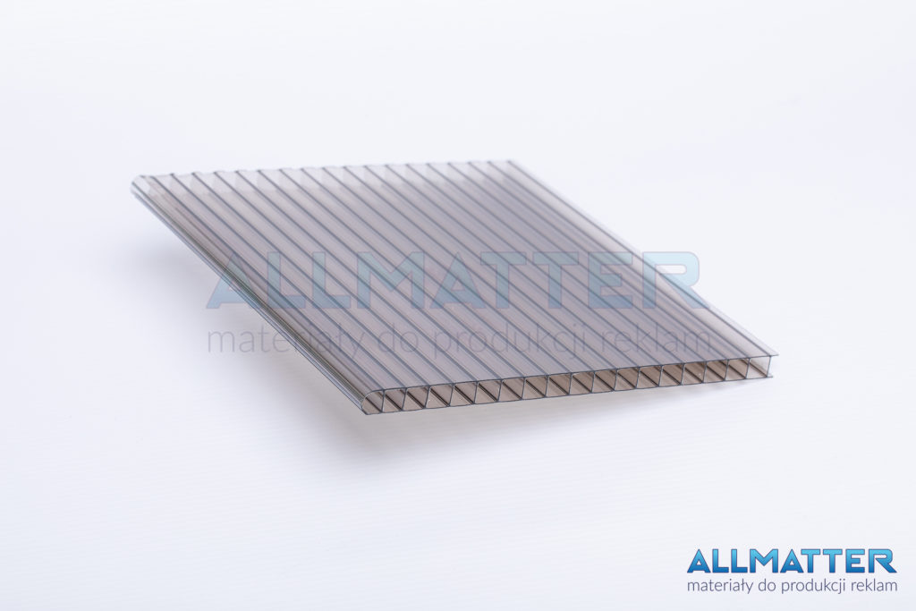 Poliwęglan komorowy dymiony brązowy o grubości 10 mm i długości 6 m