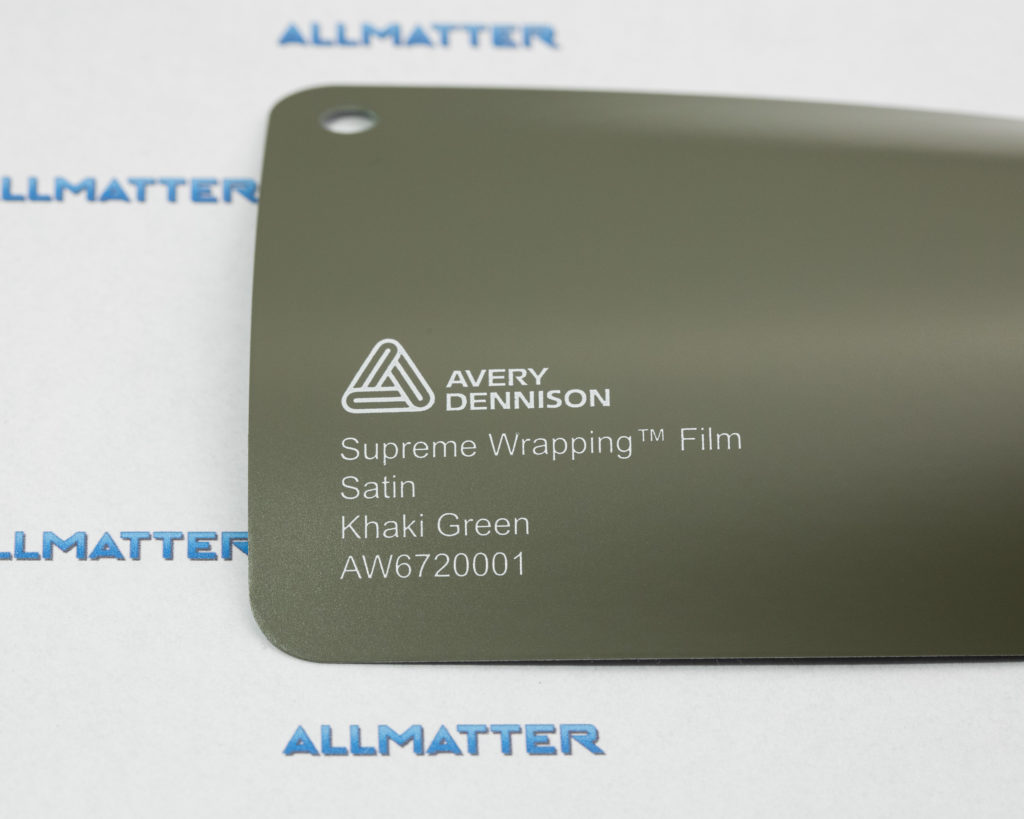 Próbka folii satynowej w kolorze khaki od Avery Dennison