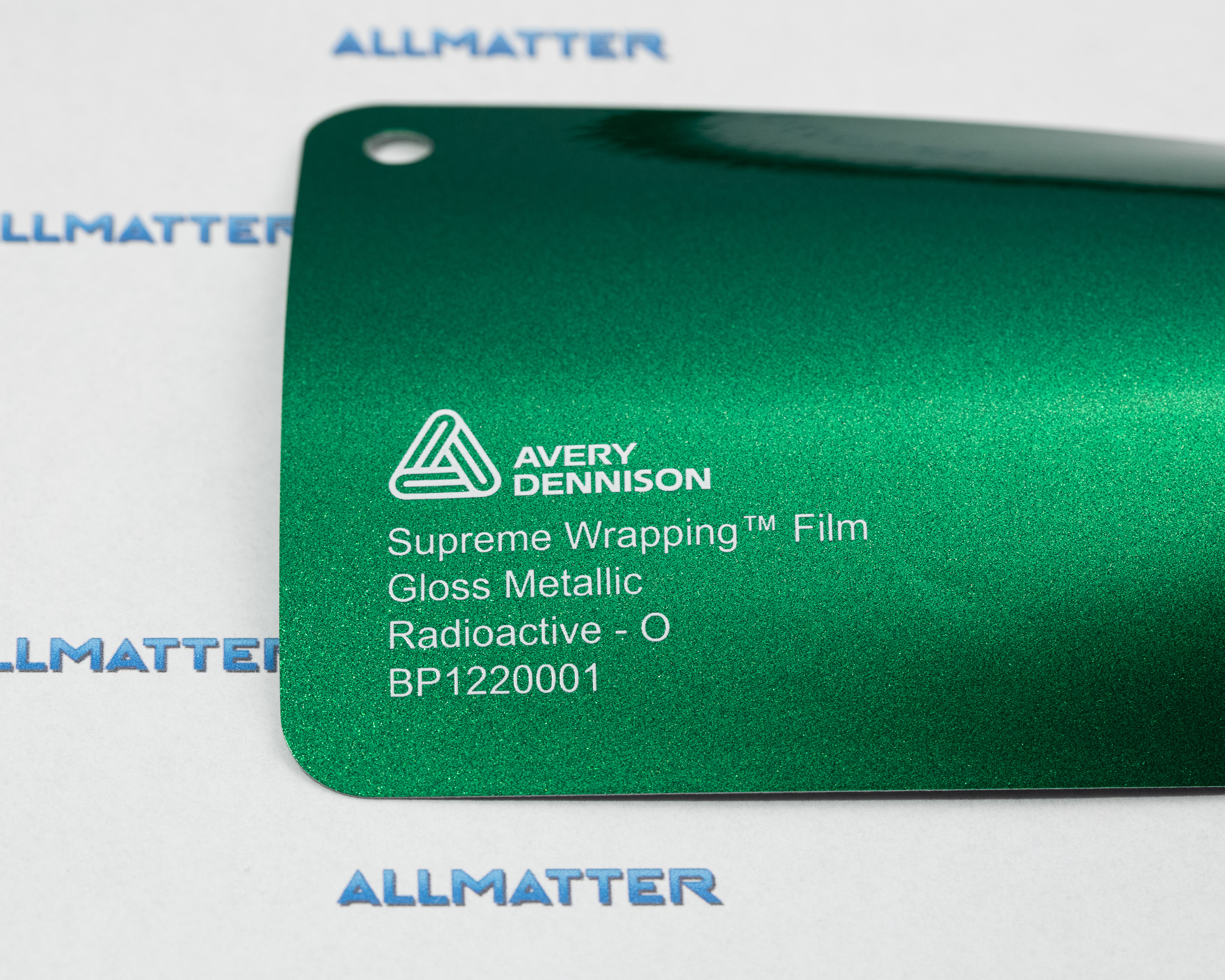 Próbka folii metalicznej Avery Dennison w kolorze Radioactive-O