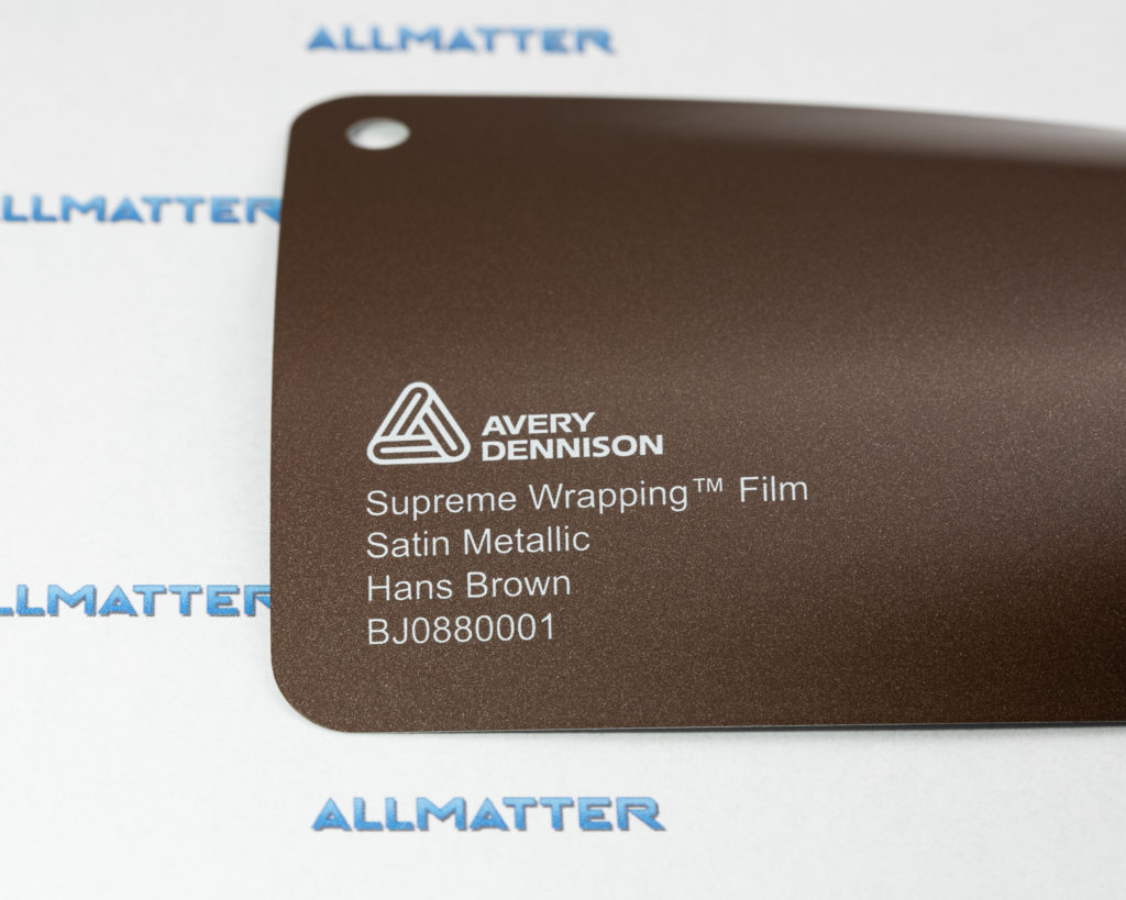 Próbka folii Avery Dennison w kolorze brązowym satynowym